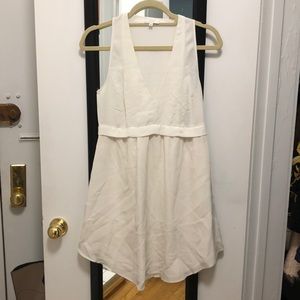 Aritzia silk cream dress